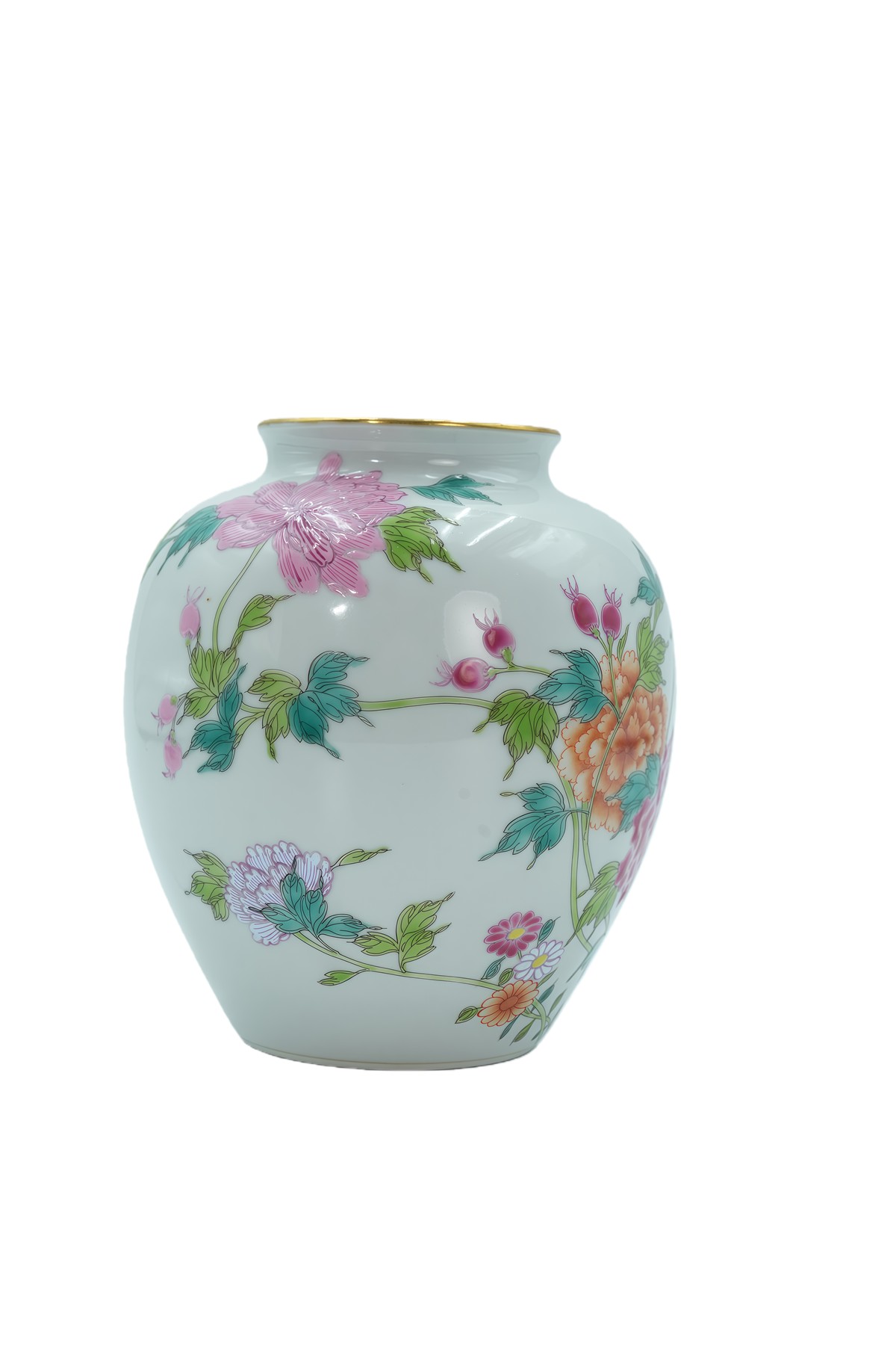 粉彩花卉纹小罐